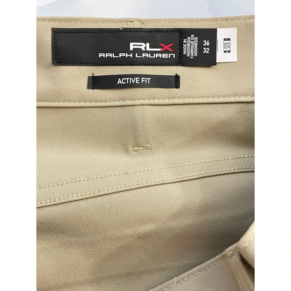 RLX Ralph Lauren Mens Active‎ Fit Golf Pants Khaki Tan 36x32 (Act 38x32)
